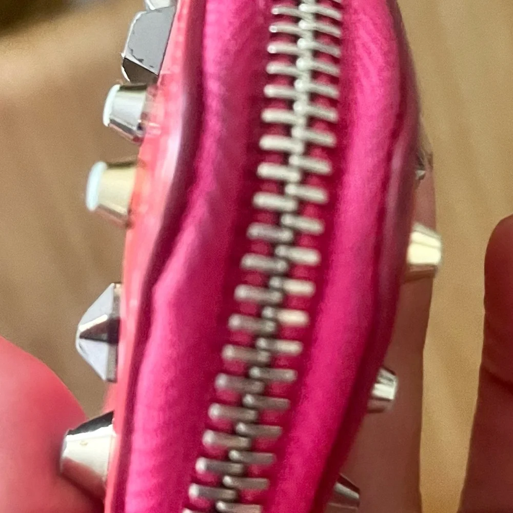 Christian Louboutin Pink Studded Clutch